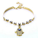 Likable 1 Pcs Bracelet Hand of Fatima Hamsa Evil Eye String Pendant Link ï¼D