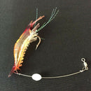 95Mm/6G Luminous Shrimp Fishing Lure Soft Bait With Hook (Red Head) B7V2