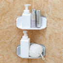 Suction Cup Kitchen Bathroom Corner Storage Rack Organizer Shower Shelf whi