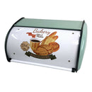 Metal Bread Box Bread Bin Storage Roll Top Lid for Bakery Restaurant Durable
