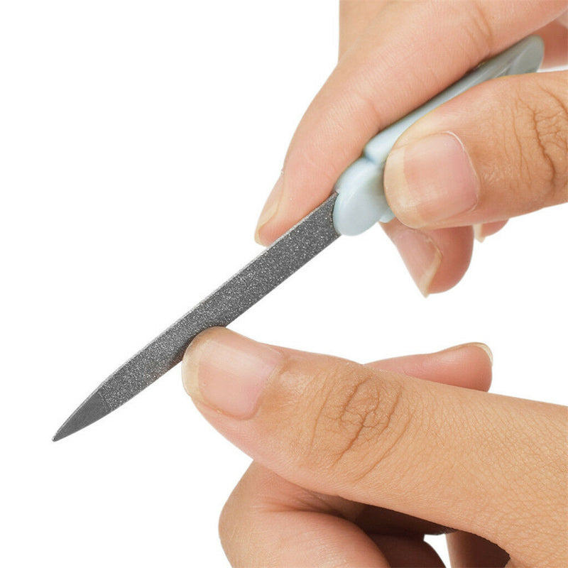 Stainless Steel Nail Art File Scrub Buffer Onychomycosis Polisher Manicure