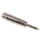 Female XLR to Male 1/4" (6.35mm) TRS Stereo Plug Audio Adapters