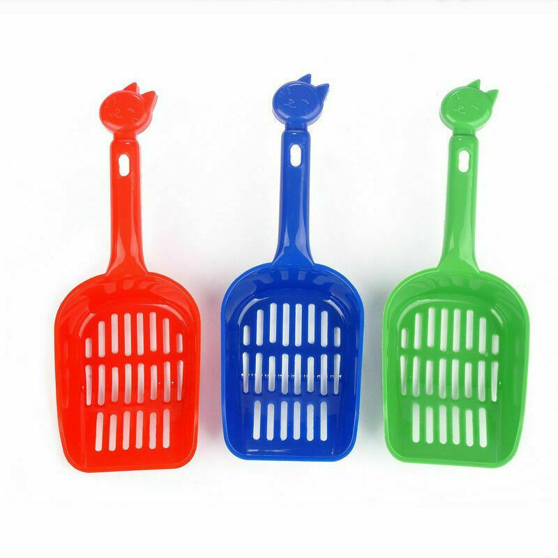 Cat Dog Pet Plastic Litter Tray Scoop Spoon Waste Scooper Poop S poo Shovel X1B8