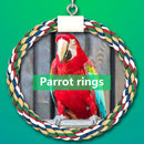 Pet Stand Training Birds Swing Toys Cage Hanging Braided Chew Rope (S) A