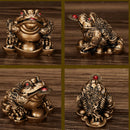 2 Pcs Feng Shui Money Frog Fortune Chinese Ching Frog Toad Coin Home Decors