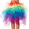 Rainbow Neon Tutu Skirt Rave Party Dance  Half Bustle Burlesque Sexy Clubwear LJ