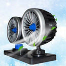 12V 360 Degree All-Round Adjustable Car Auto Air Cooling Dual Head Fan Low