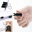 1pc Large Black Paper Binder Clip Metal File Clamp For Office School Stationery