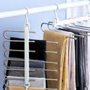 Non-Slip Multi 6 layer Hangers Blouse Coat Tops Trouser Holder Storage Rack AU