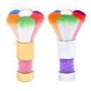 2Pcs Nail Art Dust Brush Remover Cleaner for Acrylic & UV Gel Nails with Sh