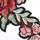 1Pair Patch For Clothing Multicolor Peony Embroidery Patch Appliques For Clot BX