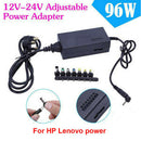96W Laptop Power Adapter 12-24V Universal Adjustable Charger With 8 Connector