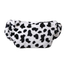 Casual Cow Printed Handbag Women Shoulder Crossbody Bag Plush Dumpling Tote