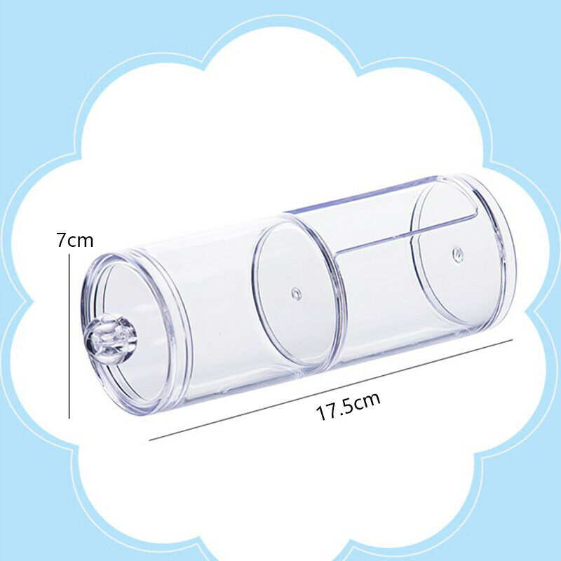 Two-Layer Acrylic Organizer Plastic Transparent Round Portable Container St L2C3