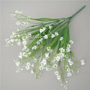 6pcs Artificial Orchid Flowers DIY Green Plants Decor Outside Art Wedding