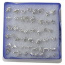 5X(24Pairs/Set Wholesale Girl Mixed Shape Allergy Earring Stud Pin Lots Fa N3J7)