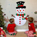 Christmas DIY Felt Snowman New Year Gift Kids Toys with Ornaments Door Wall