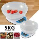 5kg/1g Kitchen LCD Electronic Weighing Scale Digital Measuring Scale w/Bowl