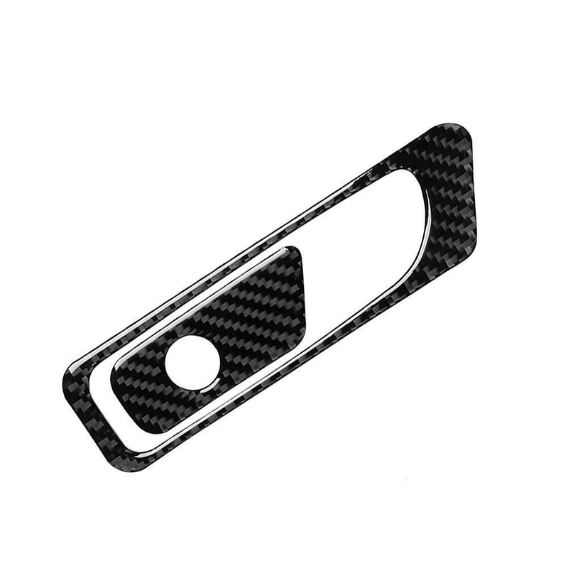 2pcs/set Carbon Fiber Glove Box Switch Frame Trim Kit for Audi Q7 SQ7 4M 16-19