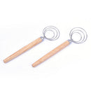 1PC Stainless Steel For DIY Bakeware Dough Whisk Handle Eggs Beater Mixer  Hn