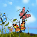 15PCS/Lot Artificial Simulation Butterfly Stakes Garden Outdoor DecorationsB Cy