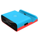 Type-C Game Console Dock for N-Switch HDMI to TV Video Converter (Blue Red)