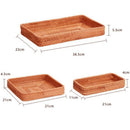 Set Of 3 Handmade Rattan Rectangle Serving Tray Wicker Serving Organizer Ta