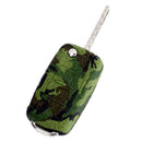 Camouflage Car Key Chain Case Silicone 3 Button Flip Remote Shell Cover For Q6Y4