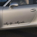 8.5x60cmÃ‚Â My Life My Rules Car Stickers Reflective Decals Auto Styling Black A
