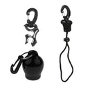 Black Dive Scuba Double Hose Holder + Adjustable Flashlight Lanyard Wrist Strap