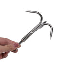 1pc 3 Claws Grappling Hook Climbing Survival Carabiner Tool Stainless Steel BX