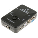 2-Port USB KVM Switch Box +2 VGA Cables Computer Elements