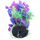 7.9" Fuchsia Green Plastic Fish Tank Underwater Ornament Aquarium Aquatic P