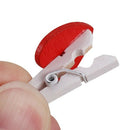 50pcs Cute Mini Clips Red Love Heart Design Wooden Clips Gift Decoration Cl X1Q5