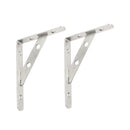 4pcs Triangle Shelf Brackets Stainless Steel Wall Mounted Shelf Support 6inch