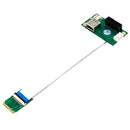 M.2 NGFF Key A/E to PCI-E X1 Adapter Card Expansion Board w/ USB 2.0 Port