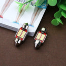 2pcs 4014 12SMD 12V White LED Car Reading Light License Plate Light Bulbs