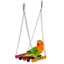 5pcs Bulk Bird Parrot Toys Hanging Bell Pet Cage Hammock Swing Wooden L BOO