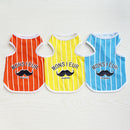 Moustache Pattern Pet Puppy Dog Cat Pet Clothes Dress Vest T Shirt Yellow L