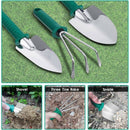 10 Pieces Garden Tools Set - Stainless Steel Gardening Tool Case with Trowe