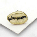 Women Bags Badge Coffee Bean Shaped Brooches Collar Pin Jewelry (Bronze) A