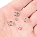 Stainless Steel 200pcs 5 Size Fishing lures Split Rings For Fish Snap Con ARB