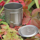 750ml Titanium Pot with Handle Camping Cookware Water Cup Tea Coffee Mug