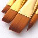 6x Artist Paint Brush Set Nylon Hair for Acrylic Oil Watercolor Art Paitning