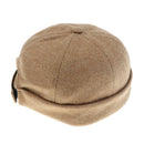Men Casual Docker Hat Sailor Mechanic Biker SkullCap Retro Beanie Dark Beige