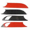 For Cadillac Xt5 Carbon Fiber Car Door Handle Frame Trim Cover 2016-2019 4P