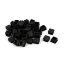 Chair Leg Plastic Blanking End Cap Square Tube Insert Black 20mmx20mm 50pcs D1E9