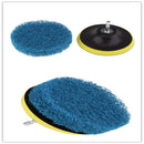 Set of 6 Scrub Brush Pads and 4 Inches Drill Power Brush Tile Scrubber Scouring