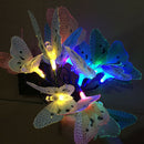 Solar Powered 12LED Butterfly Fairy String Light Lamp Outdoor Garden Decoration