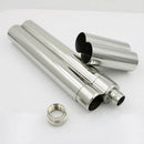 2-Tube Pocket Hip Flask Alcohol Whiskey Liquor Shots Cigar Container Box